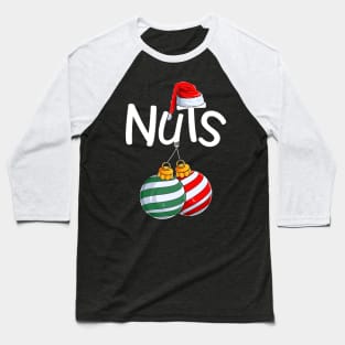 Chest Nuts Matching Funny Christmas Couples Chestnuts Chest Baseball T-Shirt